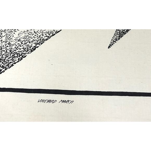 Richard Correll VINEYARD MARCH 1970 Art Print 22.5x17.5" Black White USA Flag - Picture 3 of 6